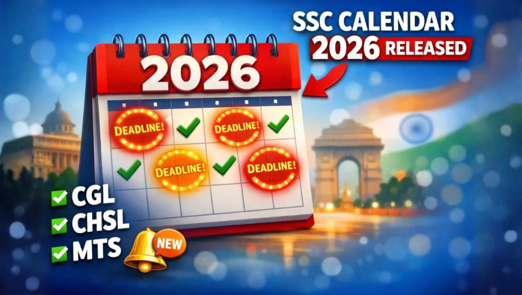SSC Calendar 2026 Released: Full Schedule for CGL, CHSL, MTS & More