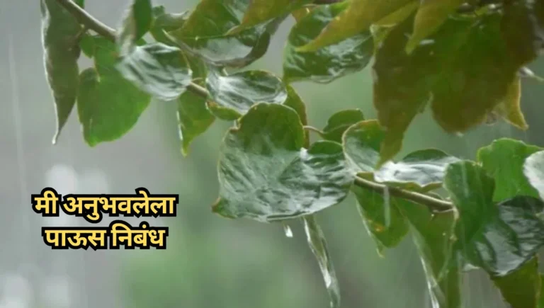 Mi Anubhavlela Paus Marathi Nibandh: मी अनुभवलेला पाऊस निबंध